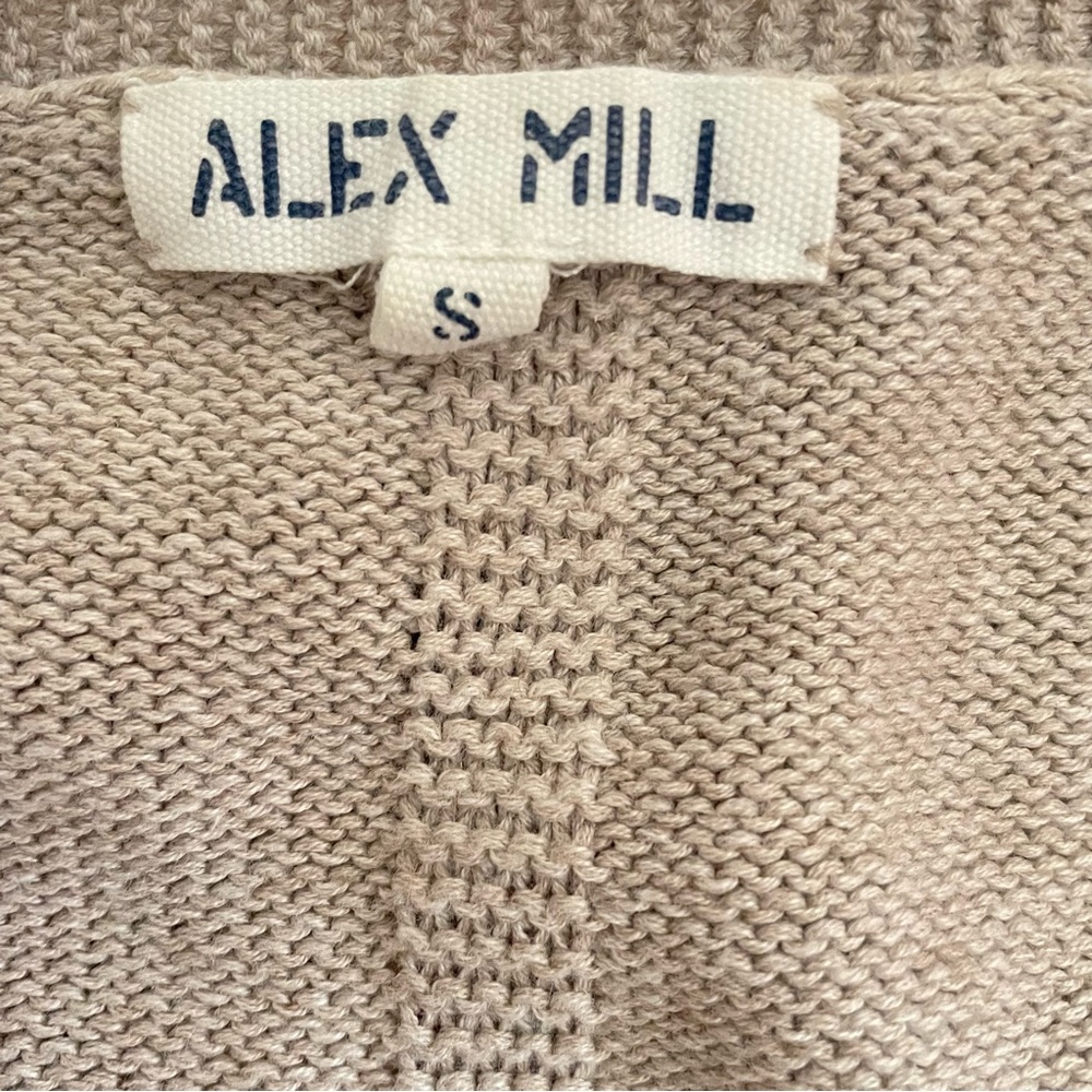 Alex Mill Emilia Sweater Vest Oatmeal Cotton Linen - Picture 6 of 9
